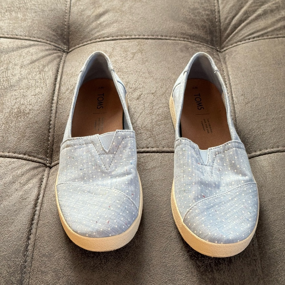 Toms Women’s Slip-on Shoes Light Blue Size 7 - Picture 3 of 9